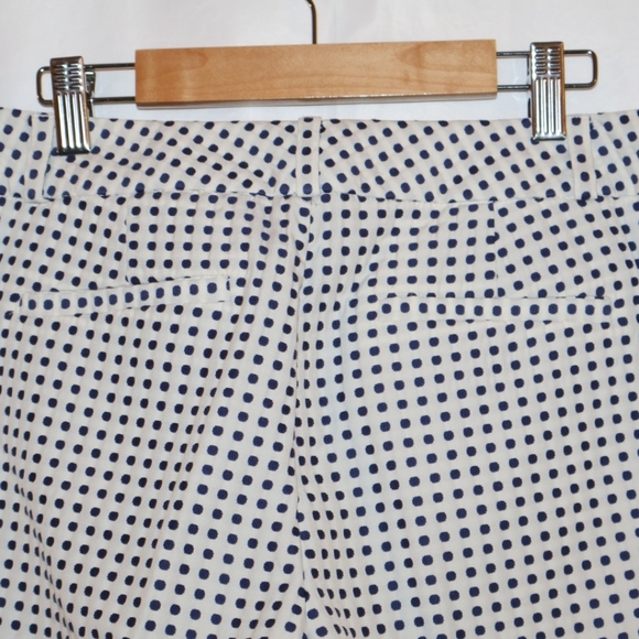 Banana Republic Blue Polka Dot Dressy/Business Casual Cropped Pants. 8P. NWT. - Picture 13 of 14